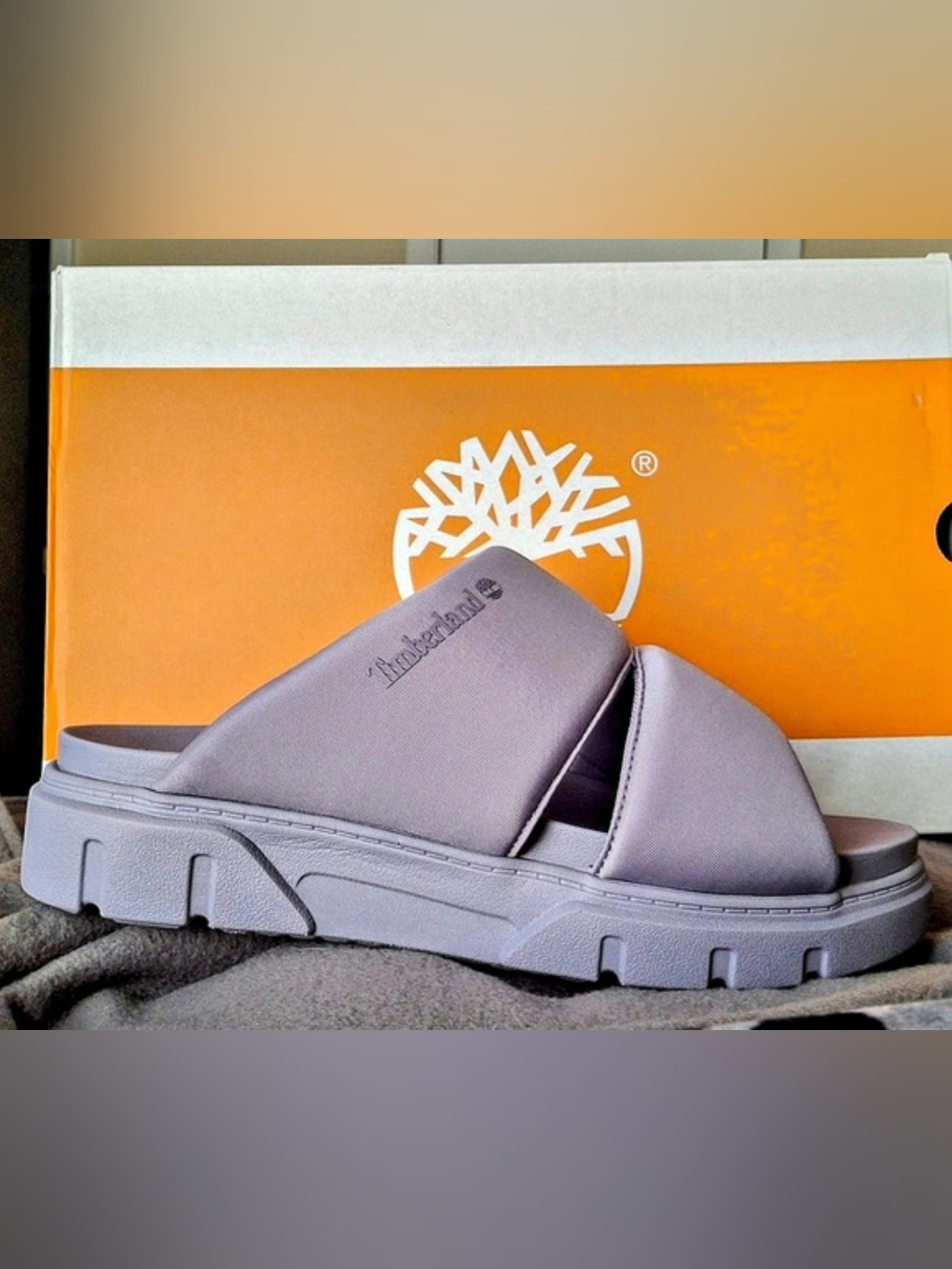 🆕 Timberland Greyfield Slide Sandal Purple Knit 9.5